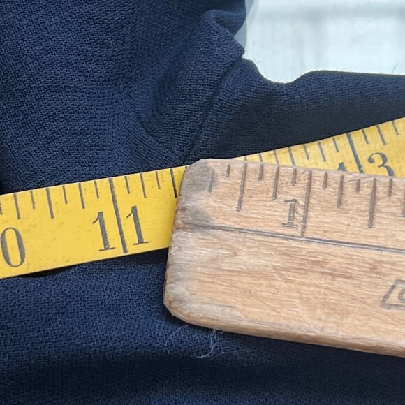 Michael Kors Pants Size 6 Wool Wide Leg Flat Front High Waist Navy Blue Classic - Picture 4 of 7